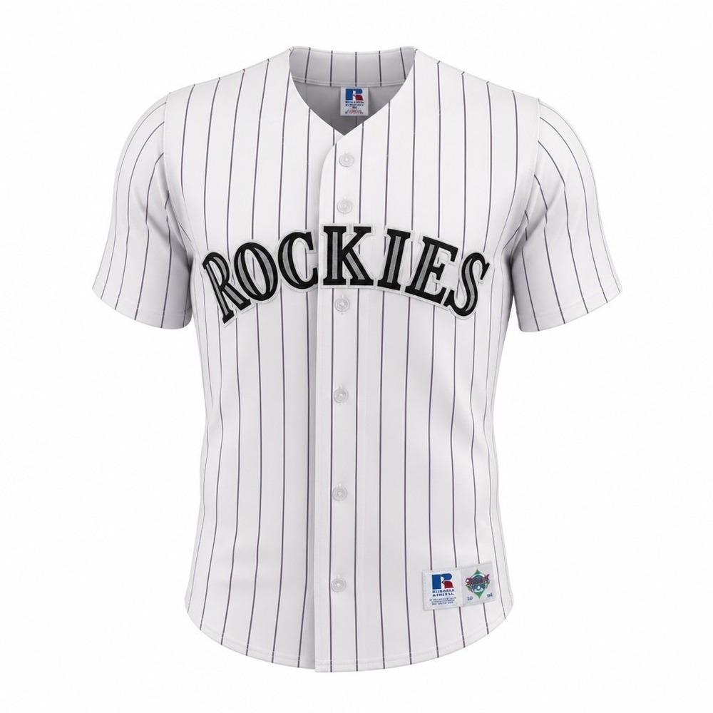 Vintage Russell Athletic Colorado Rockies Diamond Collection Jersey Mens 44 USA